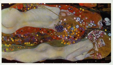 Serpientes de agua II Gustav Klimt Pinturas al óleo